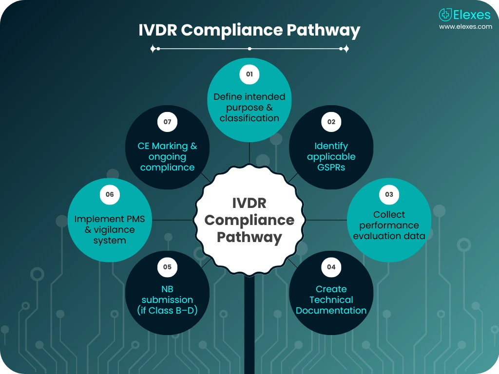 IVDR consulting services process flow by Elexes
