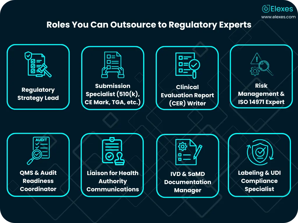 Different regulatory roles companies can outsource to Elexes