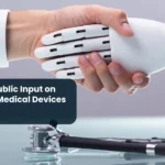 Illustration showing AI technology and FDA evaluation concept for medical devices