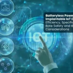 Illustration of inductive coupling powering an implantable IoT device through human tissue