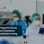 ASCA program workflow showing standards selection, accredited lab testing, and predictable FDA review