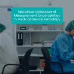 Medical device calibration rig showing sensor measurement and uncertainty analysis in metrology laboratory