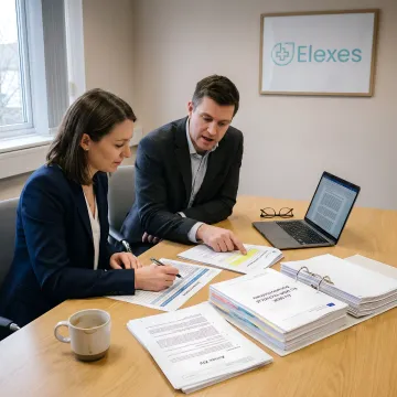Regulatory team reviewing EU MDR clinical evidence documents