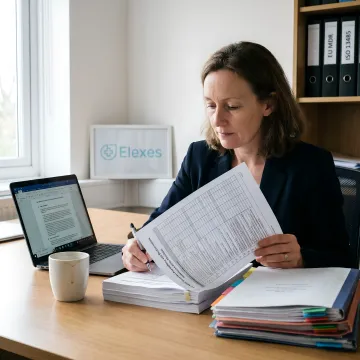 Regulatory consultant reviewing a GSPR checklist
