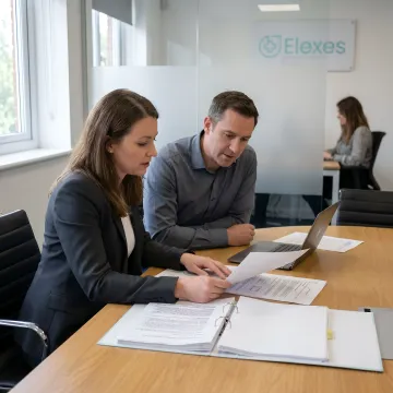 Medical device consulting team reviewing regulatory documents
